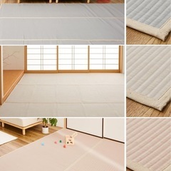  (譲り先決まりました)洗えるい草風カーペット グレー  約26...