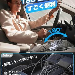 【新品・未使用】シガーソケット USB-C/USB 車載充電器 4in1USB充電器の画像