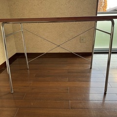 ワークデスク　ホワイト×ウッドの画像