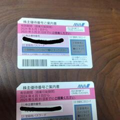 ANA株主優待券　国内線半額！