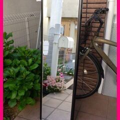 鏡/姿見/大型ミラー　黒色　長さ123cm　戸田市/最寄り駅京浜...