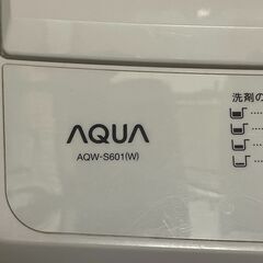 洗濯機6㎏　AQUA AQW-S601(W) の画像