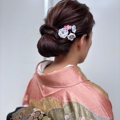 着付けとヘアの両方とも学べる教室の画像
