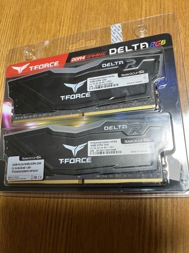 PCパーツ T-FORCE DELTA T-FORCE DELTA RGB DDR4 16GB (8GB x 2