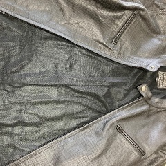 値下げ❗️バイクメンズ本革半袖ジャケットの画像
