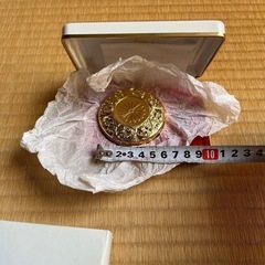 金の朱肉ケース　平成18年　叙勲記念品の画像