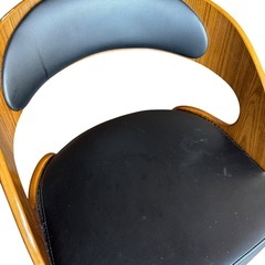 ハイデスク バーチェア 3点セット アンティーク家具 木製 A04024の画像