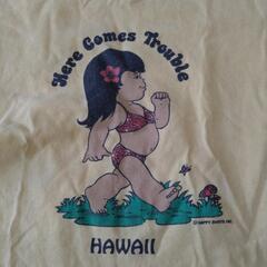 130cm 　レモンイエロー　ハワイTシャツの画像