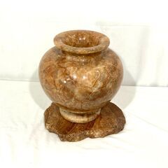 ∞ 天然石 花器 花入れ 敷石付き 高さ約28センチ 重さ 16...