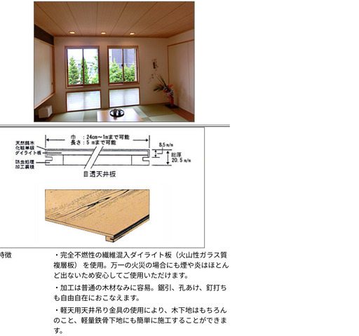 目透天井杉柾不燃貼(ダイライト貼）W450＊2655mm　数量2枚（和室天井材）