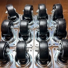 【未使用】ハンマーキャスター 440G-R75 ゴム車 12個セ...