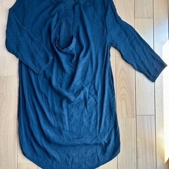 値下‼️ほぼ未使用  楊柳 クレープ トップス　Ｍ 黒 