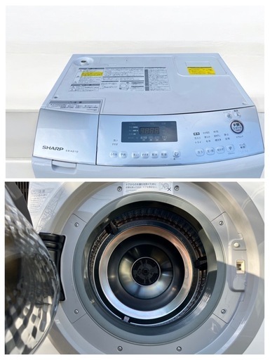SHARP（2015）・ドラム式電気洗濯乾燥機 JET ES-A210-SL（ジャンク品 