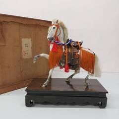 25 40095 五月人形　馬　アンティーク　古い　木箱付