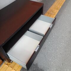 ★値下げいたしました★キャスター付きTVボード　DBR　高さ(H)54.5cm× 幅(W)120cm× 奥行(D)60cmの画像