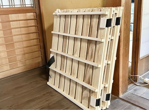 三つ折りすのこマット/天然木桐材(無塗装） 決まりました】三つ折りすのこマット/天然木桐材(無塗装）