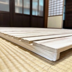 【決まりました】三つ折りすのこマット/天然木桐材(無塗装）の画像