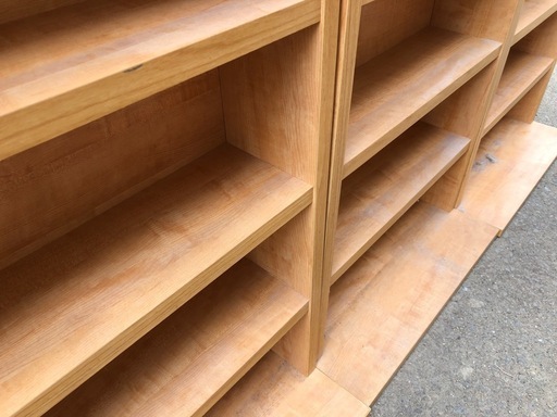 木製本棚3つセット 1台あたり60cm×30cm（棚板10cm）×高さ138cm