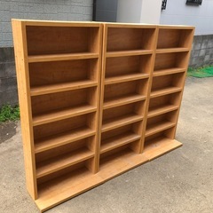 木製本棚3つセット 1台あたり60cm×30cm（棚板10cm）...