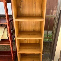 本棚にしていた木目調カラーボックス差し上げます。