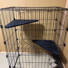 【値下げ】キャットゲージ　猫　ペット　小屋　2段
