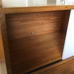 収納棚　キャスター付き　木製　引き出し　在庫2点の画像