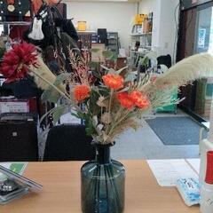 0416-081 フラワーベース、造花セット