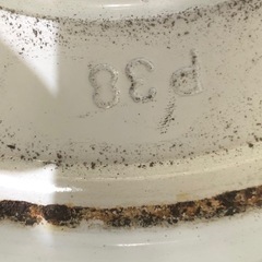 北海道旭川市発直接引渡し限定品　IRON HEAD 195/65R16 4本 7J 6H ＋38 PCD139.7 中古 ホワイトデイトナ風 センターキャップ付 タイヤ溝3.〜4mm ハイエース 200系 アルミの画像