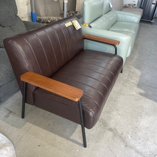 値下げしました！配達可【2人掛けソファ】クリーニング済【管理番号 