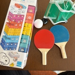 スヌーピージェンガ、ミニ卓球セット