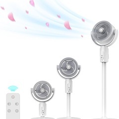 新品！扇風機 サーキュレーター風量5段階調節 高さ調整パワフル送風上下左右首振り ホワイト サーキュレーター パワフル送風 の画像