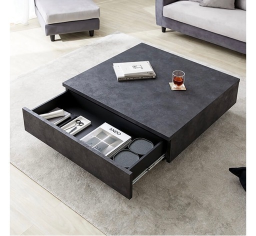 LOWYA（ロウヤ）のローテーブル（ブラック）