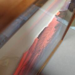 赤富士」百瀬善明 3D 立体画/風景画/絵画/日本画富士山盛り絵