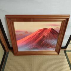 「赤富士」百瀬善明 3D 立体画/風景画/絵画/日本画　富士山　...