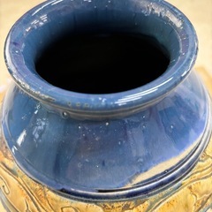 希少☆☆☆やちむん　壺 古作品】古琉球 沖縄 壺屋焼 やちむん 獣面 無銘 陶器製 抱瓶