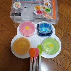 Richell 離乳食スタートセット+pigeon おかゆポット+すり鉢の画像