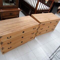 桐箪笥 6段 幅94.5×奥行44×高さ114cm 上下二分割