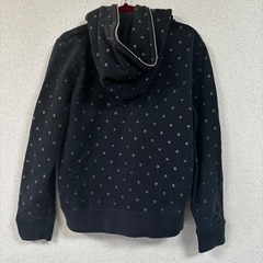 TOMMY パーカー　黒　ラメ　ドット柄　サイズSの画像