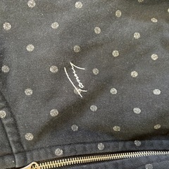 TOMMY パーカー　黒　ラメ　ドット柄　サイズSの画像