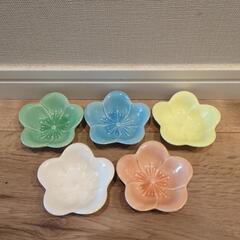 豆皿　小皿　5点セット　花　梅　さくら