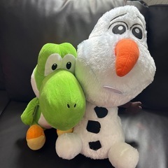 【キャンセルになりました】オラフとヨッシーのぬいぐるみ