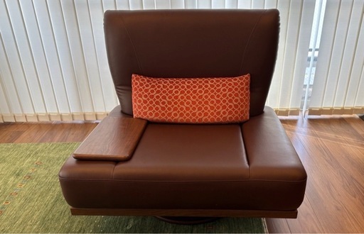 アサヒ 1P ソファ 合成皮革 回転 受注生産品