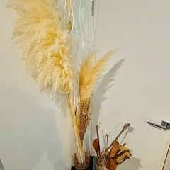 【引き取り限定】IKEA花瓶＋Rust Tachikawa ドライフラワー2点セットの画像