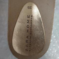 ZARA サンダル　35サイズ23cm ラメ入りリボンが可愛い　2〜3回のみ近所歩き使用しましたの画像