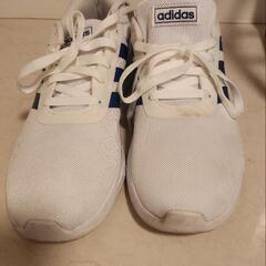 adidas 白スニーカー25cmの画像