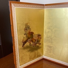 金色屏風　四曲　12号　五月人形の画像