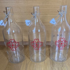 イケア蓋付き瓶 1L 3本