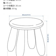 IKEA　子供用スツール　イス　カラーの画像
