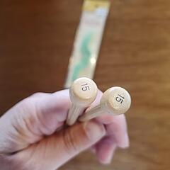 15号　編み棒　縄編みの画像