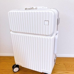 【ほぼ未使用】　キャリーケース S 42Lホワイト 白 多機能 ...